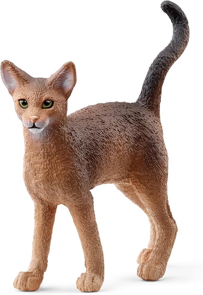 Schleich Farm World New 2023, Cute Farm Animal Toys for Kids and Toddlers, Abyssinian Cat Toy, Ages 3+ - Figurio