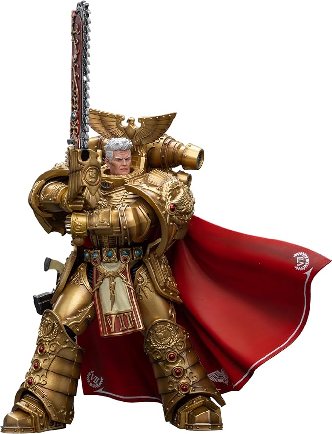 JOYTOY Warhammer 40,000 1/18 Action Figure 7- Inch Imperial Fists Rogal Dorn Primarch of The Vllth Legion Collection Model Birthday Gifts - Figurio