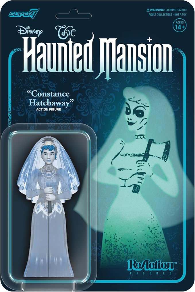 Super7 Disney Haunted Mansion Constance Hatchaway - 3.75" Disney Action Figure with Accessory Classic Disney Collectibles and Retro Toys - Figurio