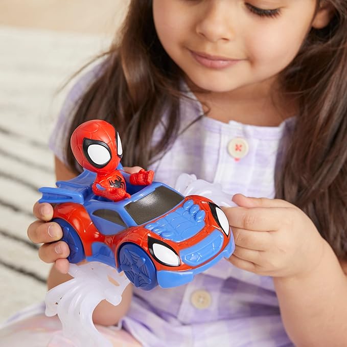 Spidey and His Amazing Friends Spidey Web Crawler Toy, 4-Inch Scale Spidey Action Figure and Vehicle Included, Marvel Preschool Super Hero Toys - Figurio