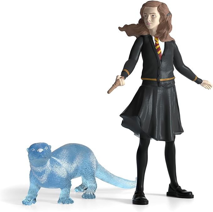 Schleich Wizarding World of Harry Potter 2-Piece Collectible Set with Hermoine and Hermoine's Otter Patronus Figurines - Figurio