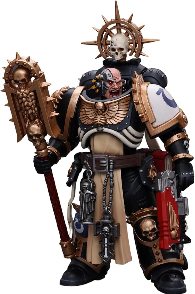 JOYTOY 1/18 Action Figure Warhammer 40K Figure Model Toys Ultramarines Chaplain(Indomitus) collection Model Anime 4.7 Inch - Figurio