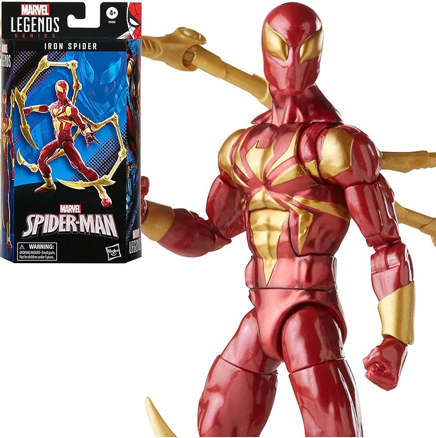 Spider-Man Marvel Legends Series 6-inch Iron Spider Action Figure Toy, includes 2 Accessories - Figurio