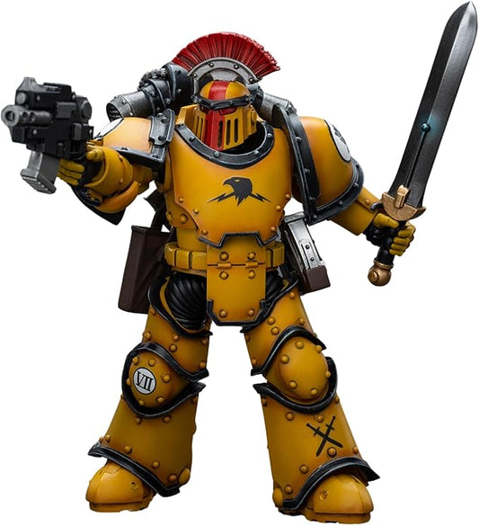 JOYTOY Warhammer 40,000 1/18 Action Figure Imperial Fists Legion MkIII Tactical Squad Sergeant with Power Sword Collection Model Christmas Birthday Gifts - Figurio