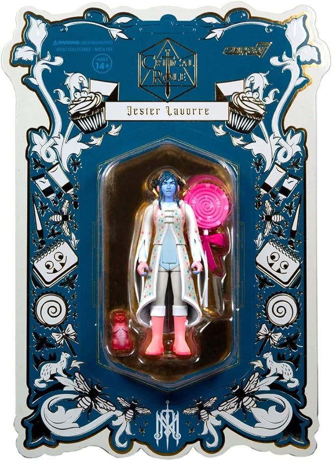 Super7 Critical Role Jester Lavorre - 3.75" Critical Role Action Figure with Accessories Fantasy Collectibles and Retro Toys - Figurio