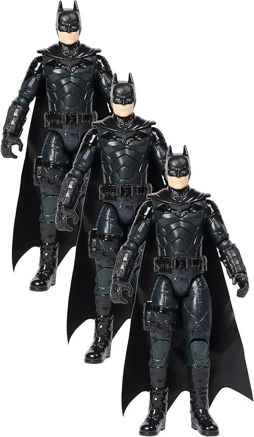 DC Comics, Batman 12-inch Action Figure, The Batman Movie Collectible Kids Toys for Boys and Girls Ages 3 and up (Pack of 3) - Figurio