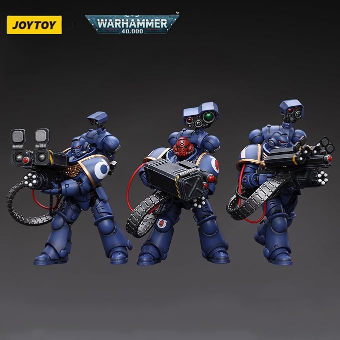 JOYTOY Warhammer 40K 1/18 Action Figure Ultramarines Desolation Marine 3PCS Collection Anime Model Gift (4-inch) - Figurio