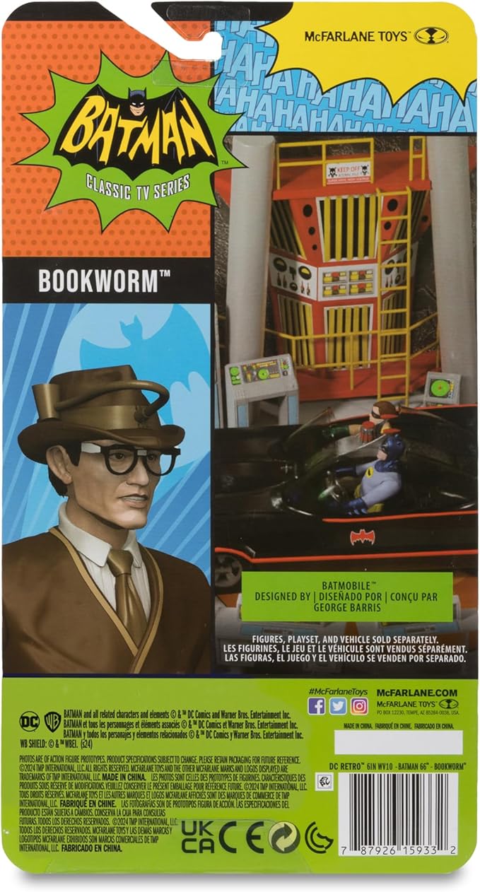 McFarlane Toys - DC Retro Bookworm (Batman 66') 6in Action Figure - Figurio