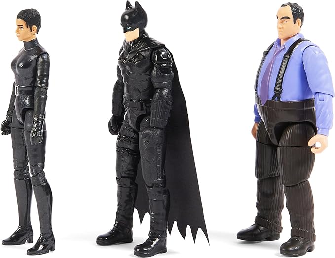 DC Comics, Batman 3-Pack with Exclusive 4” Batman, Selina Kyle, The Penguin Action Figures, 3 Accessories, Batman Movie Kids Toys (Amazon Exclusive) - Figurio