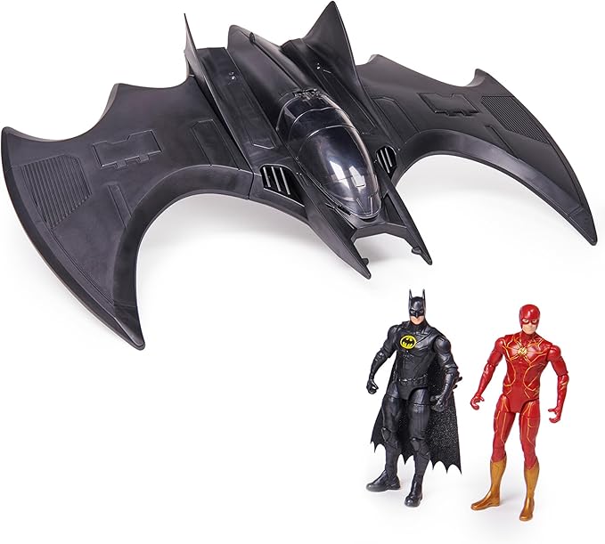 DC Comics, The Flash Ultimate Batwing Set The Flash and Batman Action Figures, 4-inch Playset Kids Toys for Boys and Girls 3 and Up - Figurio