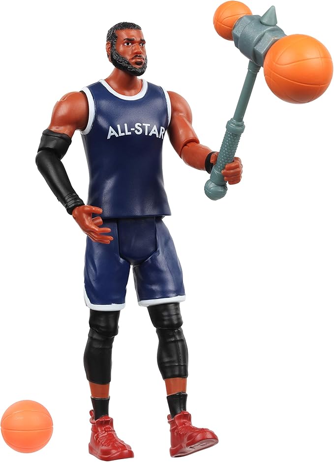 Moose Toys Space Jam: A New Legacy - Baller Action Figure - 5" Lebron James with Acme B-Ball Blocker - Figurio