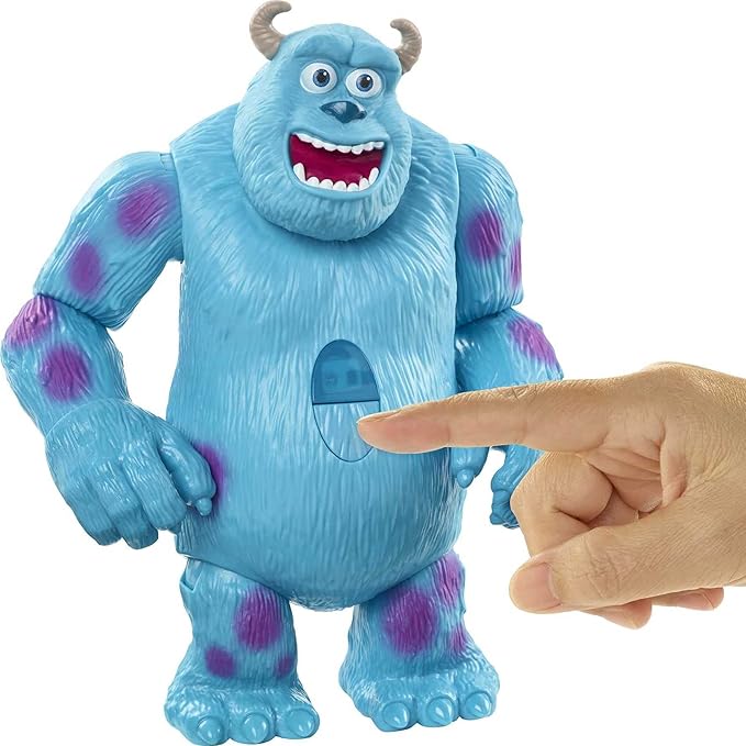 Mattel Pixar Interactables Sulley Talking Action Figure, 8-in Tall Posable Movie Character Toy, Interacts with Other Figures, Kids Gift Ages 3 Years & Older,Multi,GWC19 - Figurio