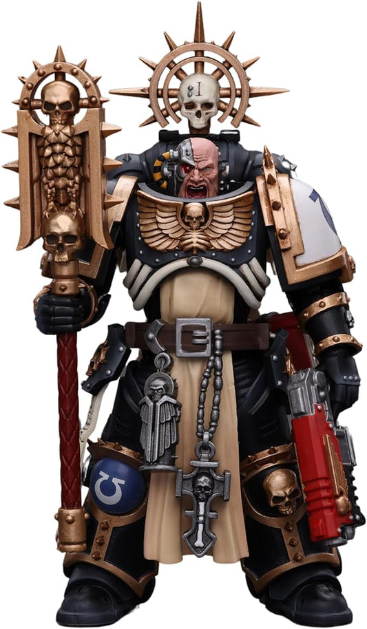 JOYTOY Warhammer 40K 1/18 Action Figure Ultramarines Chaplain Indomitus Collection Anime Model Gift - Figurio