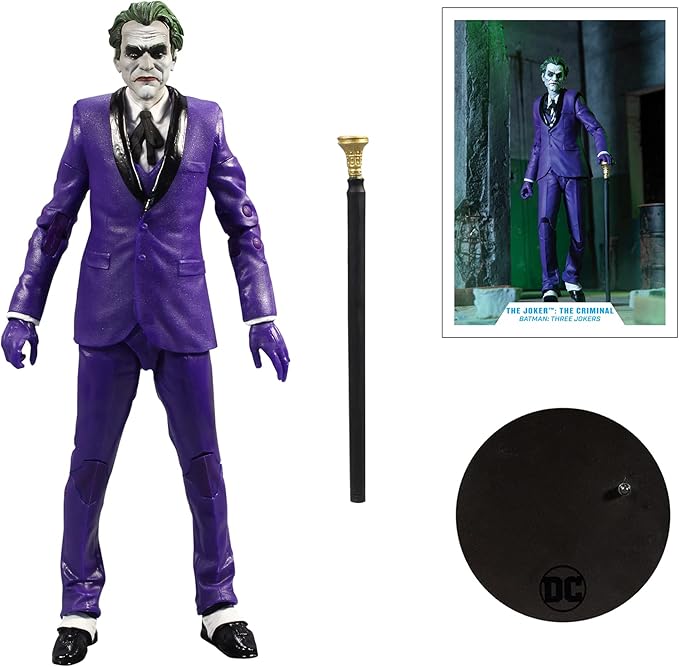 DC Multiverse The Joker: The Criminal from Batman: Three Jokers 7" Action Figure with Accessories - Figurio