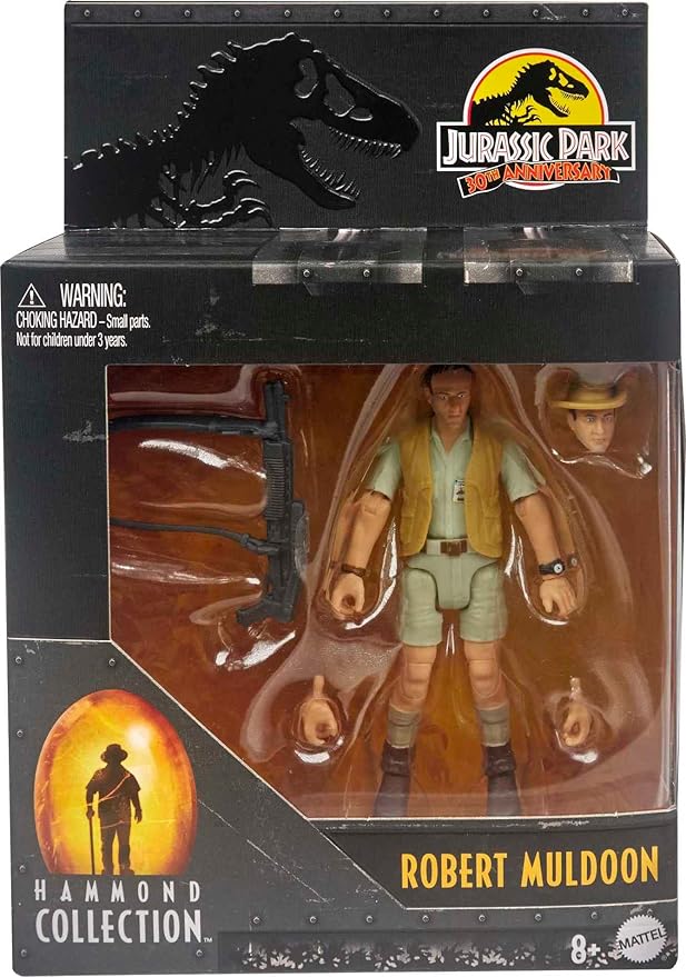 Mattel Jurassic World Mattel Jurassic Park Hammond Collection Human Action Figure, Robert Muldoon with Articulation, 3.75-in Tall - Figurio