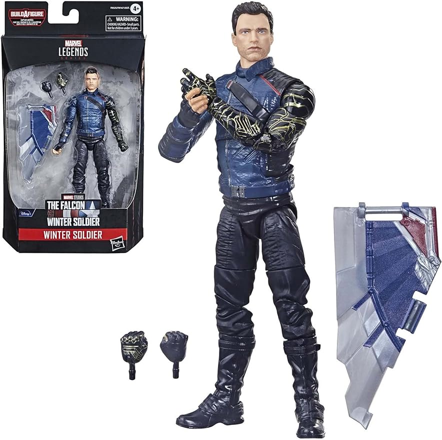 Marvel Legends Series Avengers 6-inch Action Figure Toy Winter Soldier, Premium Design and 2 Accessories, for Kids Age 4 and Up - Figurio