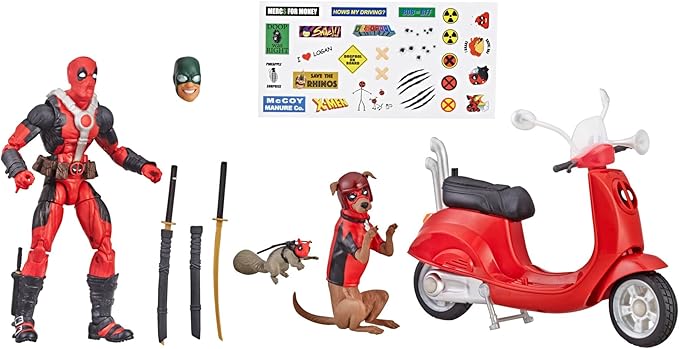 Marvel Legends Series Deadpool Corps Comics Collectible 6 Inch Action Figure & Vehicle, Includes Dogpool & Squirrelpool - Figurio