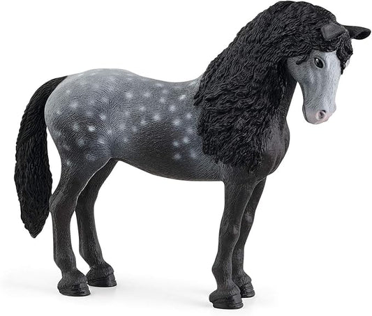 Schleich Horse Club Pura Raza Española Stallion Mare Figurine - Detailed Horse Toy with Dappled Gray Coat, Durable for Education and Imaginative Play for Boys and Girls, Gift for Kids Ages 5+ - Figurio