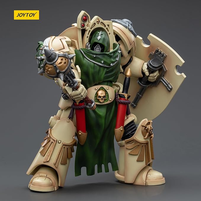 JOYTOY JT9213 40K 1/18 Action Figure Toy, Dark Angels Deathwing Knight with Mace of Absolution 2, 4-inch Gift for Action Figure Lovers & Collectors above - Figurio