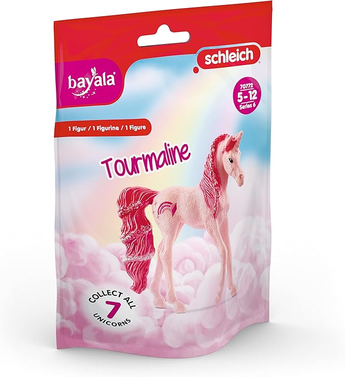 Schleich bayala, Limited Edition Collectible Unicorn Toys for Girls and Boys, Gemstone Unicorn Figurines, Tourmaline - Figurio