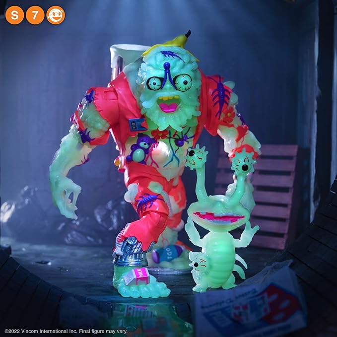 Super7 ULTIMATES! Teenage Mutant Ninja Turtles Muckman and Joe Eyeball (Glow in The Dark) - 7" TMNT Action Figure with Accessories Classic Cartoon Collectibles and Retro Toys - Figurio