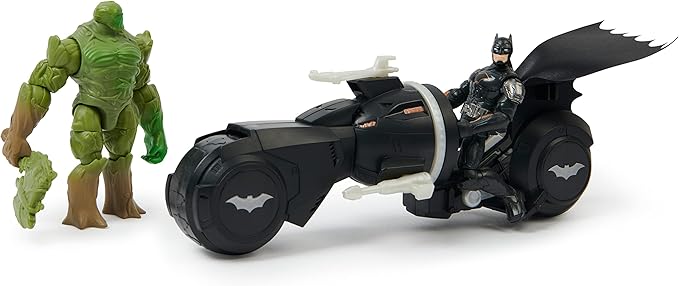 DC Comics, Batman and Swamp Thing Armory Attack Batcycle Set, Exclusive Armored Batman and Swamp Thing Action Figure with Accessories, Kids Toys for Boys and Girls Ages 4 and Up - Figurio