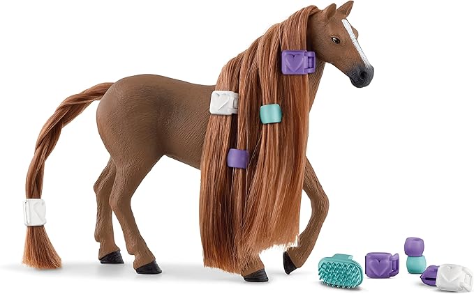 Schleich Horse Club Sofia's Beauties English Thoroughbred Mare Playset - Realistic Toy Figure with Brushable Hair and Accessories, Fun and Imaginative Play for Boys and Girls, Gift for Kids Ages 5+ - Figurio