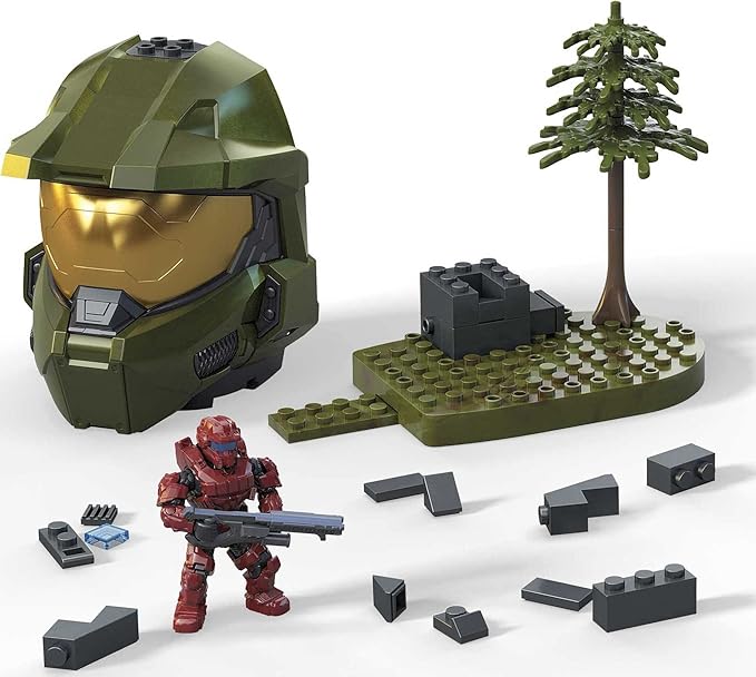 Mega Halo Stockpile Construction Set with Spartan Helmet, Building Toys for Boys, ages 8+ - Figurio