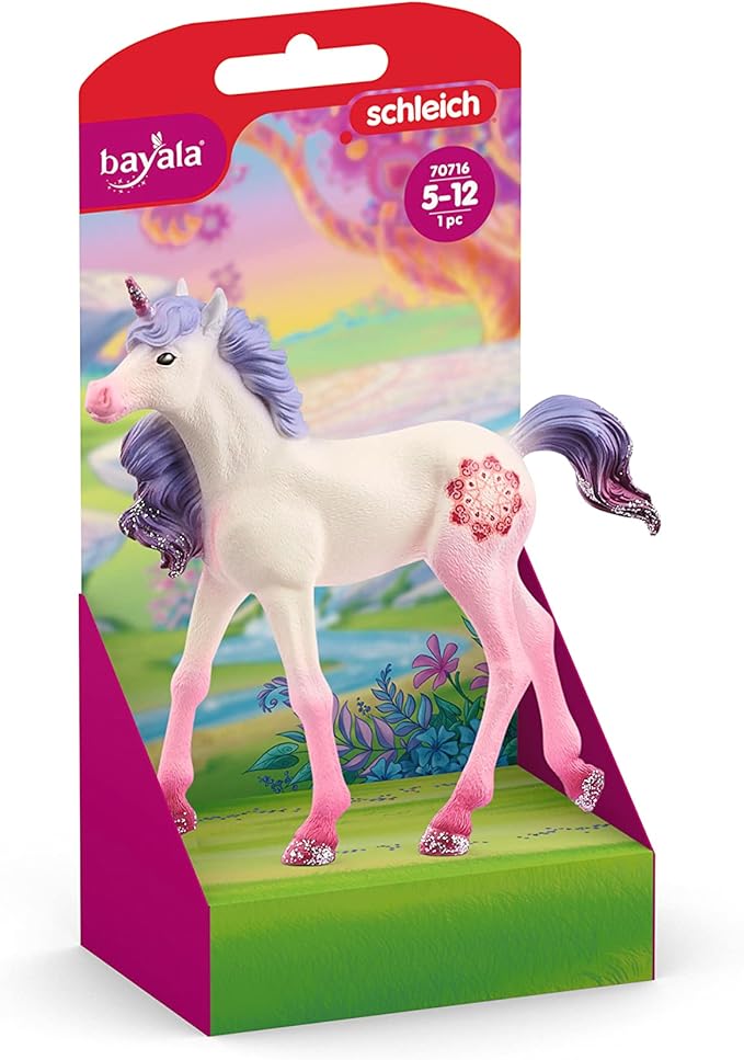 Schleich bayala, Unicorn Toys, Unicorn Gifts for Girls and Boys 5-12 Years Old, Mandala Unicorn Foal - Figurio