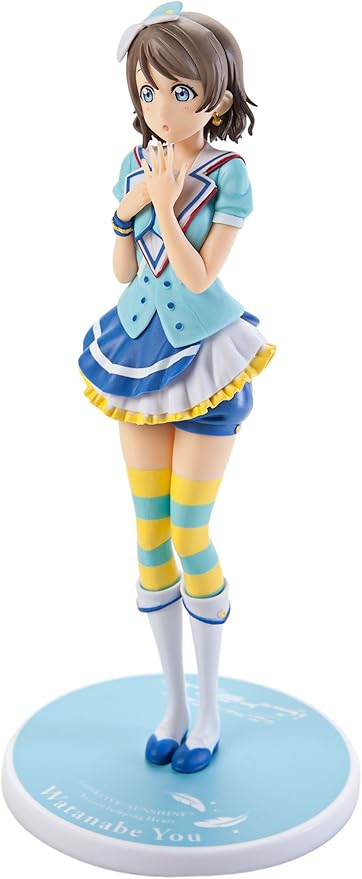 Sega Love Live! Sunshine!! Aozora Jumping Heart SPM Super Premium Figure You Watanabe, 8.6" - Figurio