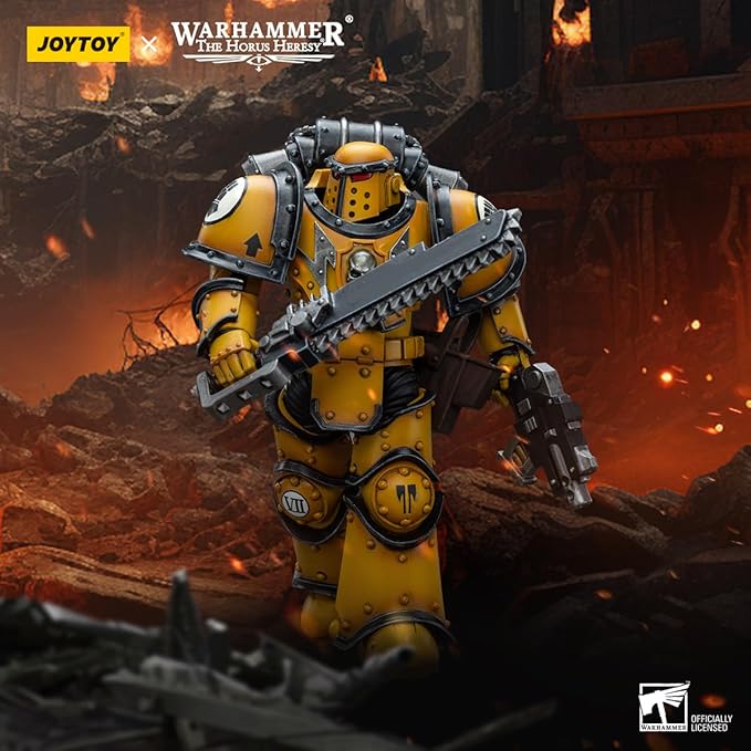 JOYTOY Warhammer 40,000 1/18 Action Figure Imperial Fists Legion MkIII Despoiler Squad Legion Despoiler with Chainsword 4.8inch Collectible Action Figures Kits - Figurio