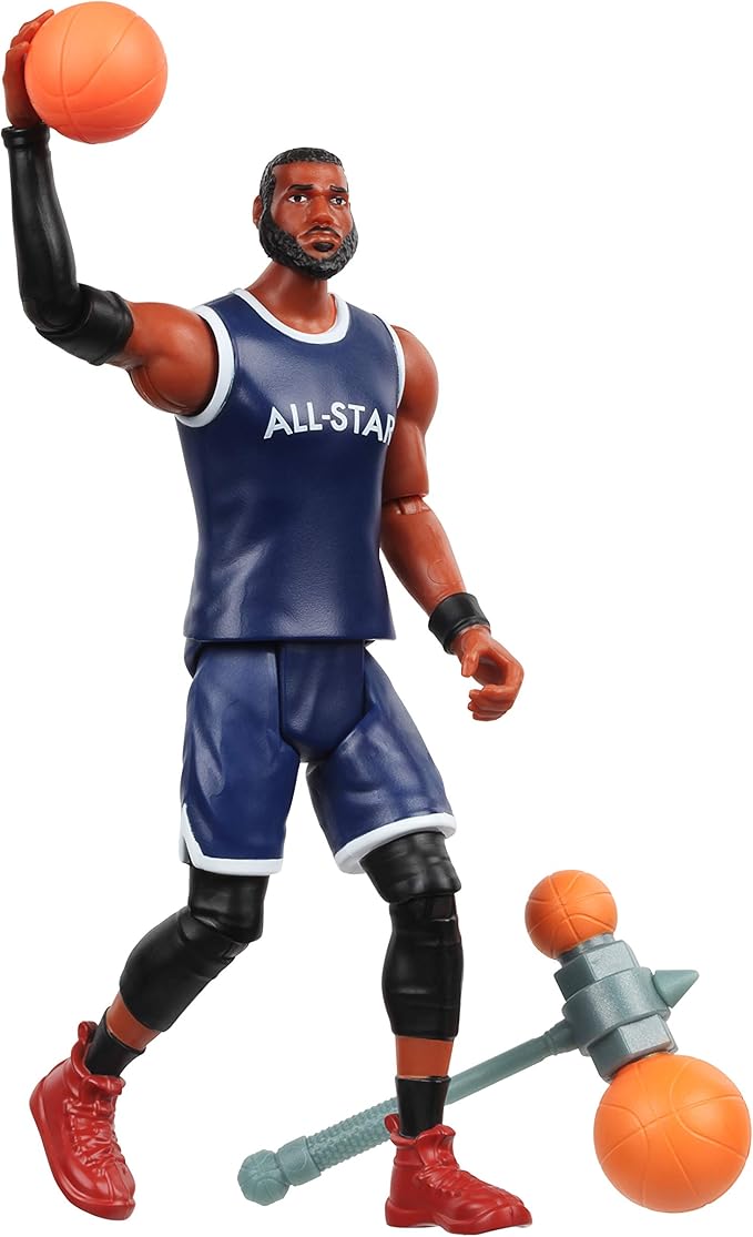 Moose Toys Space Jam: A New Legacy - Baller Action Figure - 5" Lebron James with Acme B-Ball Blocker - Figurio