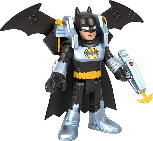 Fisher-Price Imaginext DC Super Friends Batman Toy Batglider and XL Figure (10 Inches) with Launcher for Pretend Play Kids Ages 3+ Years - Figurio