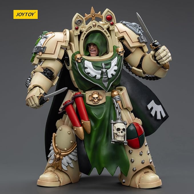 JOYTOY JT9190 40K 1/18 Action Figure Toy, Dark Angels Deathwing Knight Master with Flail of The Unforgiven, 4-inch Gift for Action Figure Lovers & Collectors above - Figurio