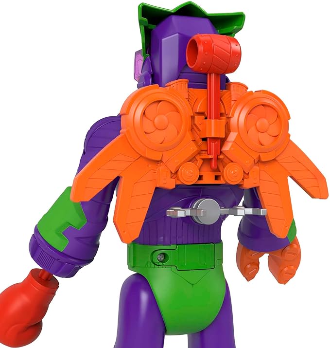 Fisher-Price Imaginext DC Super Friends Robot Toy, The Joker Insider & LaffBot 12-Inch with Lights Sounds & Figure for Kids Ages 3+ Years - Figurio