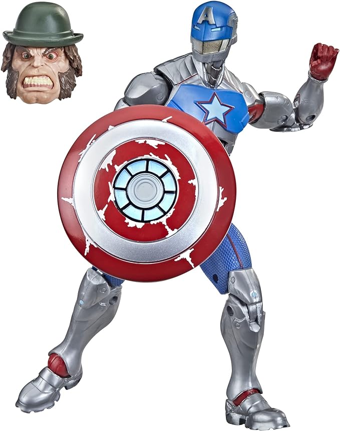 Marvel Hasbro Legends Series 6-inch Collectible Civil Warrior Action Figure Toy for Age 4 and Up with Shield Accessory , White - Figurio