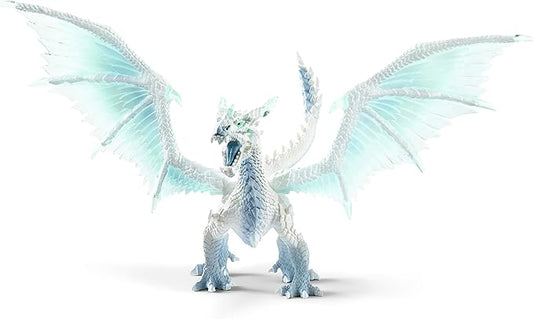 Schleich Eldrador Creatures Ice Dragon Toy Action Figure for Kids Ages 7-12,Blue, White - Figurio