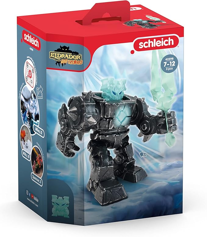 Schleich Eldrador 3-Piece Monster Robot Toy for Boys and Girls Ages 7+, Eldrador Mini Creatures Shadow Ice Robot,Multi - Figurio