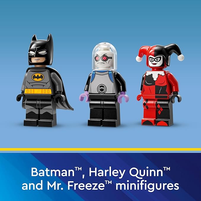 LEGO DC Batman: Batman with The Batmobile vs. Harley Quinn & Mr. Freeze Building Set, Batmobile Toy from The Animated TV Series for Kids, Batman Car Gift for Boys and Girls Ages 8 and Up, 76274 - Figurio