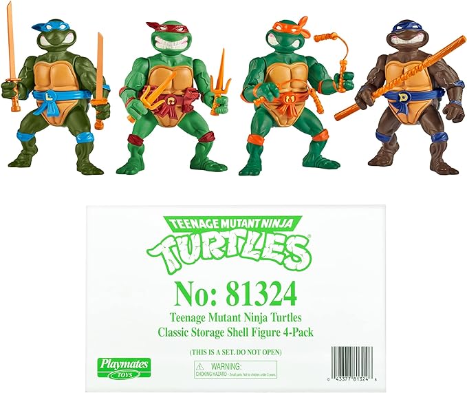 Teenage Mutant Ninja Turtles: Classic 4" Turtles 4-Pack Figure Bundle by Playmates Toys - Figurio