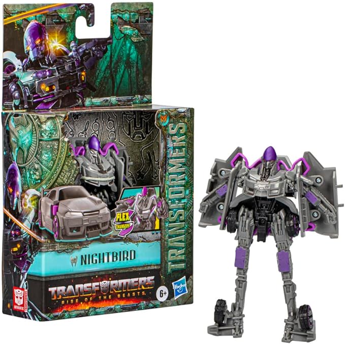 Transformers: Rise of The Beasts Flex Changers Nightbird Figure 15cm Age 6+ - Figurio