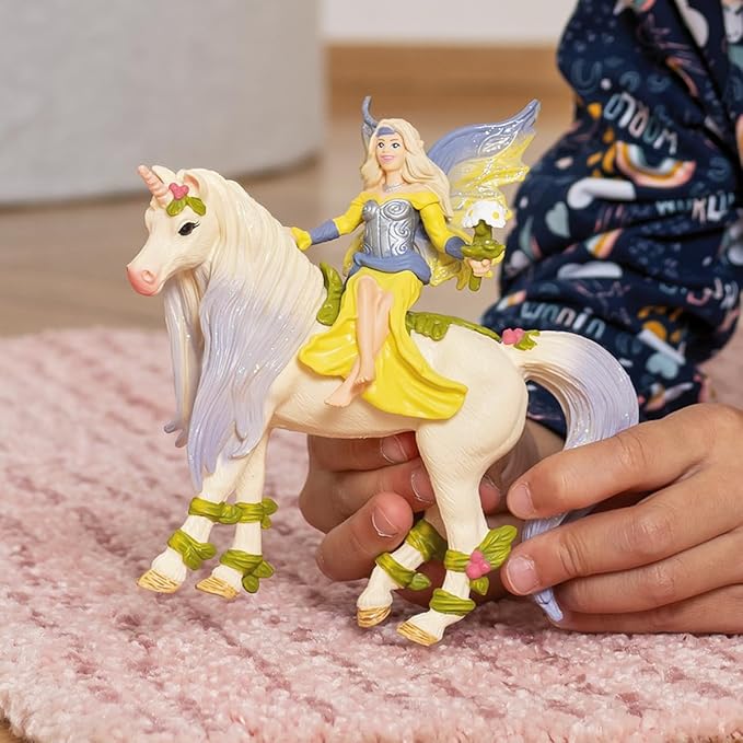 Schleich bayala Fairy Sera with Blossom Unicorn Playset - Enchanting Fantasy Magical Mermaid Fairy and Unicorn Imagination Toys, Perfect for Boys and Girls, Gift for Kids Age 5+ - Figurio