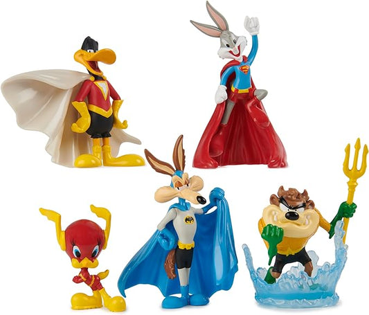 DC Comics, Looney Tunes Mash-Up Pack, Limited Edition WB 100 Yrs Anniversary, 5 Looney Tunes x DC Figures, 4-Inch Superhero Kids Toys for Boys & Girls - Figurio