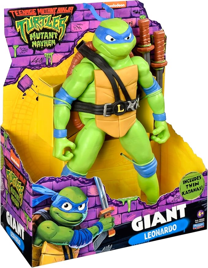 Teenage Mutant Ninja Turtles: Mutant Mayhem 12” Giant Leonardo Figure by Playmates Toys - Figurio