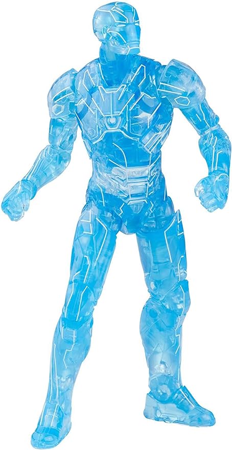 Marvel Hasbro Legends Series 6-inch Hologram Iron Man Action Figure Toy, Premium Design and Articulation Includes 2 Accessories and 1 Build-A-Figure Part - Figurio