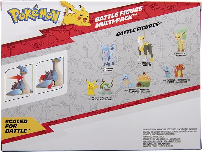 Pokémon Battle Figure, Water-Type Theme 3 Pack with Froakie, Wartortle, Lapras - 4.5-inch Froakie Figure, 3-inch Wartortle Figure, 2-inch Froakie - Toys for Kids Fans - Amazon Exclusive - Figurio