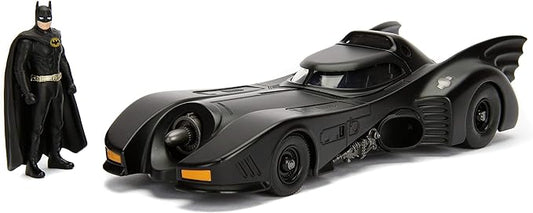 Jada Toys Batman1989 Batmobile With 2.75" Batman Metals Diecast Vehicle With Figure, Black - Figurio