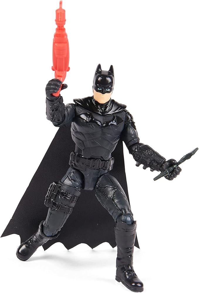 DC Comics, Batman 10cm Action Figure with 3 Accessories and Mystery Card, The Batman Movie Collectible Kids Toys for Boys and Girls Ages 3 and up - Figurio