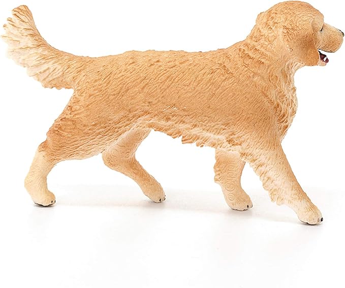 Schleich Farm World, Farm Animal Toys for Kids and Toddlers, Golden Retriever Toy Dog Figurine, Ages 3+ - Figurio