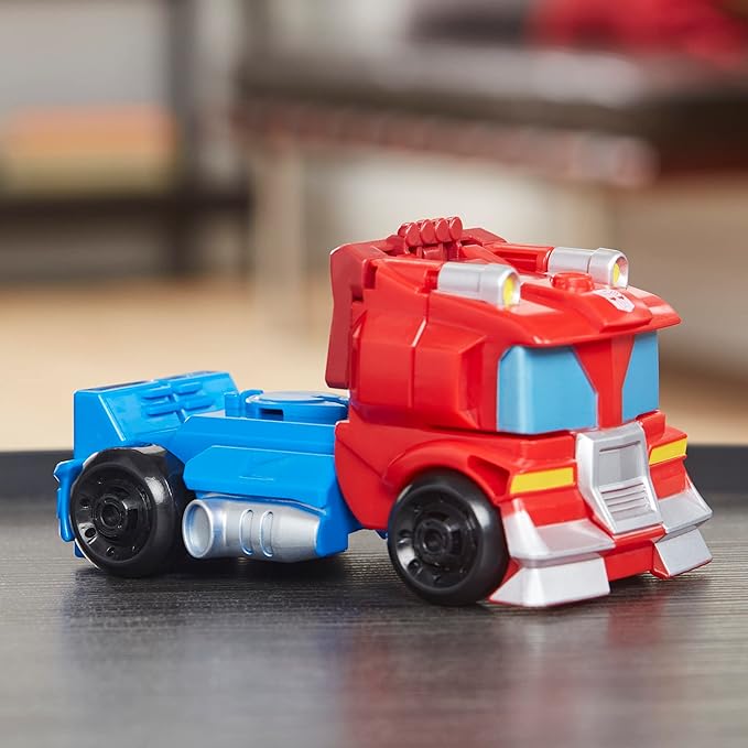 Transformers Playskool Heroes Rescue Bots Academy Team Optimus Prime, 4.5-Inch Action Figure, Converting Robot Toy, Ages 3 and Up - Figurio